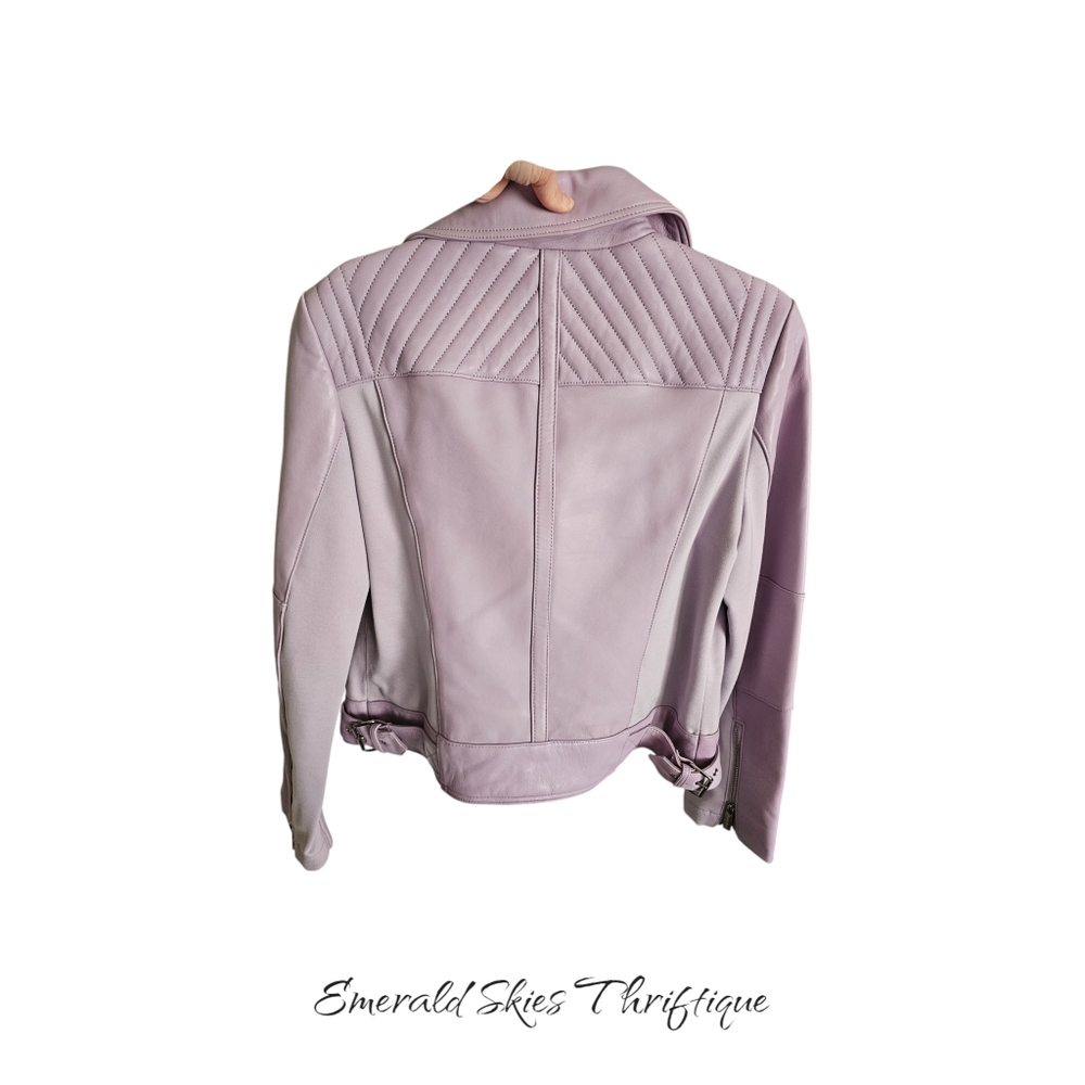 MICHAEL Michael Kors Lavender Leather Jacket - Picture 5 of 10